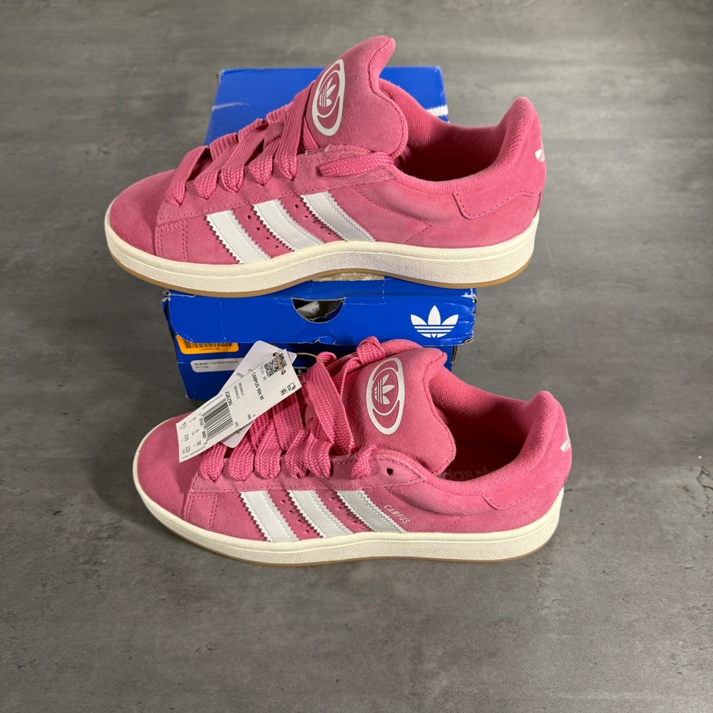 Adidas Campus 00s Women 6.5 Pink Fusion White Gum JQ8290 Retro Skate Sneaker